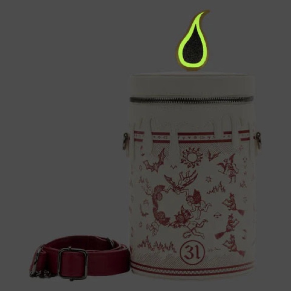 NWT Loungefly Hocus Pocus GITD Black Flame Candle Bag - Picture 4 of 5